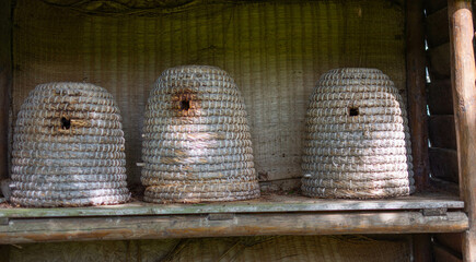 traditional round beehive