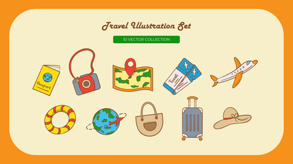 Travel illustration Set
