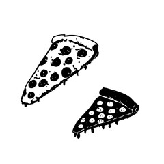 Pizza Slice Silhouette Vector Illustration