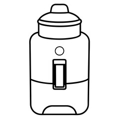 Fototapeta premium Electric Water Dispenser Vector Silhouette