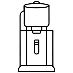 Electric Water Dispenser Vector Silhouette
