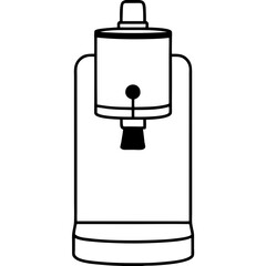 Electric Water Dispenser Vector Silhouette