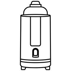 Electric Water Dispenser Vector Silhouette