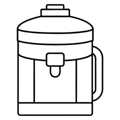 Electric Water Dispenser Vector Silhouette