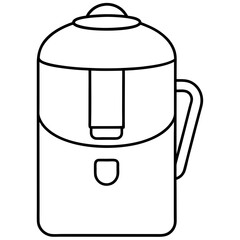 Electric Water Dispenser Vector Silhouette