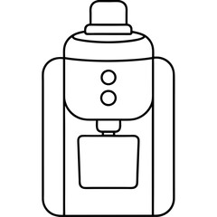 Electric Water Dispenser Vector Silhouette