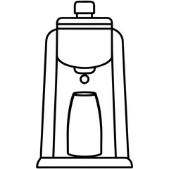 Electric Water Dispenser Vector Silhouette
