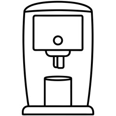 Electric Water Dispenser Vector Silhouette