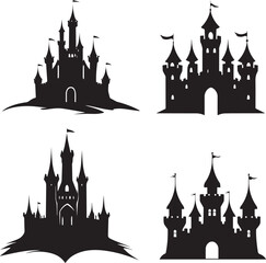 Obraz premium Minimal Castle illustration Silhouette