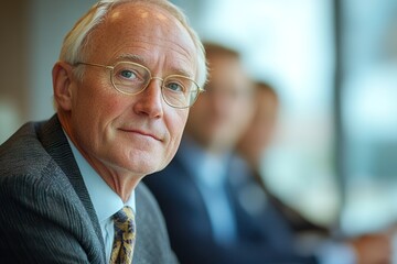 a senior manager discussing quarterly results with their team