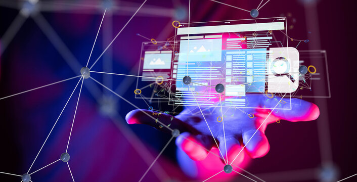 develop interface web application in hand
