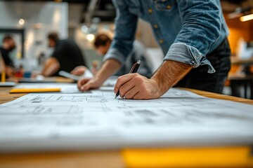 a team working on a project with an emphasis on collaboration and innovation