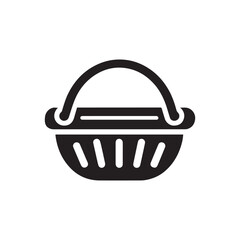 Basket silhouette, grocery shopping, special offer,Shopping Basket, vector silhouette icon design.