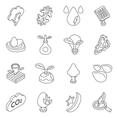 Set of Farming and Agriculture Flat Icons 

