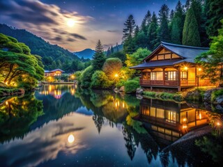 Fototapeta premium - Mood/Style: Serene, nocturnal