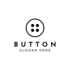 Button logo design. Clothes button logo design.