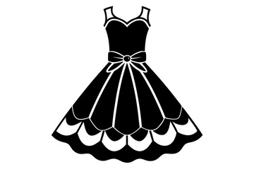 Obraz premium A flounce dress on a white background