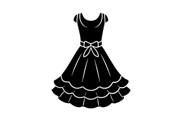 Obraz premium A flounce dress on a white background