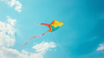 kite soaring in the clear blue sky