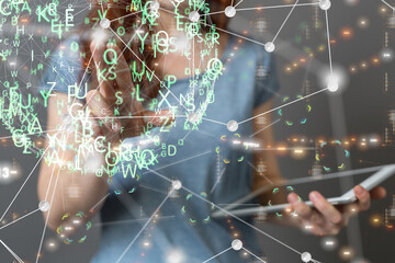 Business intelligence analyst dashboard on virtual