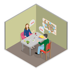 3D Isometric Flat Vector Set of Police Work Scenes, Law and Justice Service. Item 3