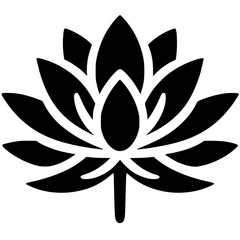 Lotus flower symbol silhouette