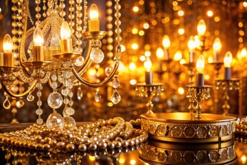 Nostalgic Glamour: Reflective, Shimmering, Golden, Fashionable, Cherished