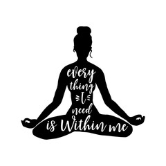 Yoga Svg, Meditation Svg, Namaste Svg, Clip Art Cut Files, Silhouette Svg, Svg Files for Cricut, Instant Digital Download