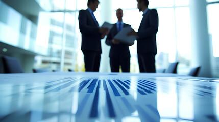 Two business people discussing about bussines plan