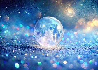 Opalescent Moonlit Shimmer: Iridescent white and blue hues, ethereal, shimmering, magical