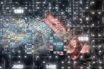 Technology background. Big data concept