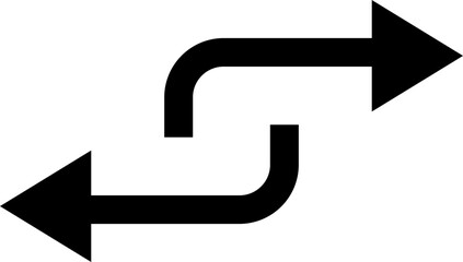 Reverse and Exchange Icon, Arrows data transfer icons, Swap icon with two arrow, Cycle and repeat vector symbol. Switch sign, isolated on transparent background, used for mobile app, web site.