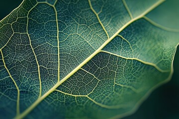 Obraz premium The leaf of a young rubber tree (Hevea brasiliensis)
