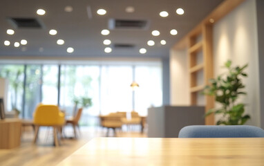 Fototapeta premium Photo blur background of modern office interior design contemporary workspace