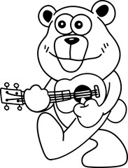 Animal Retro Cartoon | Vector outline illustration in trendy retro cartoon style	