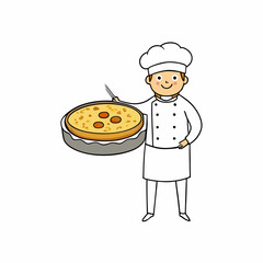 Classic Quiche Lorraine Creamy French Tart with Bacon and Cheese vector