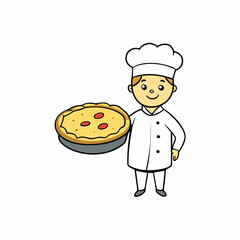 Classic Quiche Lorraine Creamy French Tart with Bacon and Cheese vector