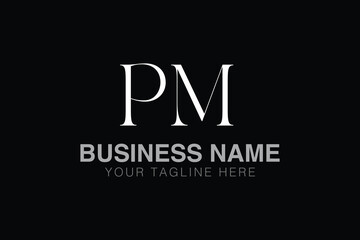 PM P pm initial logo | initial based abstract modern minimal creative logo, vector template image. luxury logotype logo, real estate homie logo. typography logo. initials logo