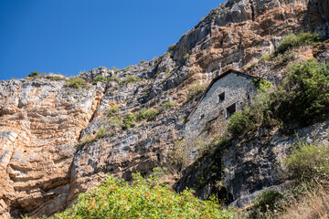 Old house on a mountain in lot region in the south of france.