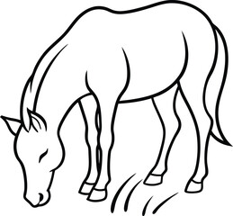 Engaging horse coloring page with clear lines for young artists to explore
