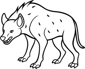Cute hyena line art for children to bring to life with their favorite colors
