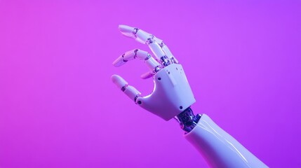 White resin stainless steel manipulator and female handshake: Technology and life blend
