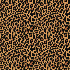 
Animal leopard vector pattern design, wild cat skin texture, stylish print background