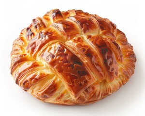 Closeup of a Delicious Golden Brown Croissant.