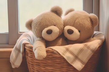 teddy bears hugging each other