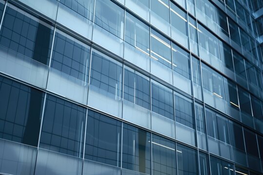 A modern glass structure with a prominent clock face, suitable for use in urban or architectural settings