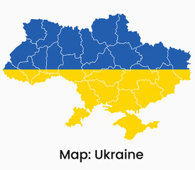 Ukraine maps for design flag on a map the concept of stopping war