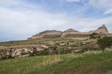 Large rock formation at Scotts Bluff National Monument, Nebraska