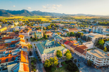 Liptov region in the backround with Liptovska mara lake and Tatras mountains around Liptovsky Mikulas, Slovakia