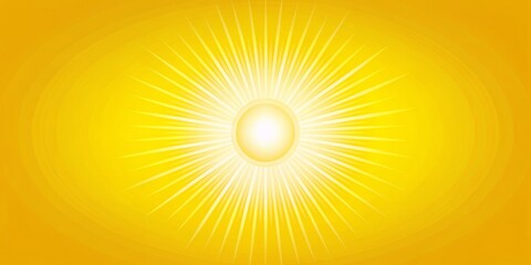 Obraz premium Sunburst Radiance, Bright Yellow Background, Abstract Art, Energy, Sun, Light, Radiance